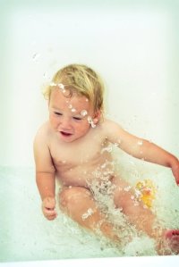 Rohan in the tub - 19 months!